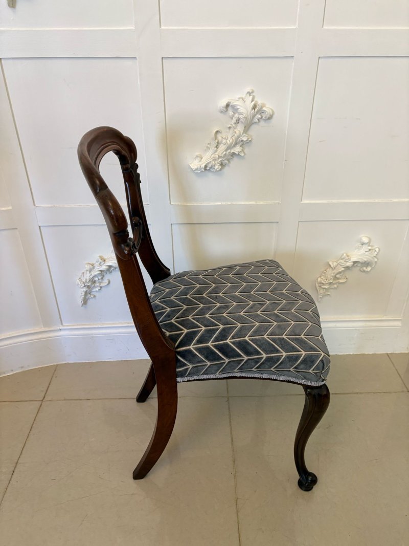 Pair of Antique Victorian Quality Carved Rosewood Side Chairs - Image 8